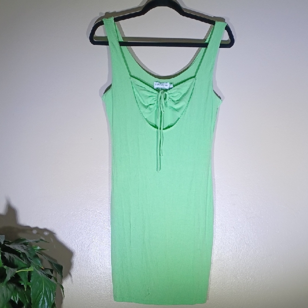 Vibrant Green Knit Dress